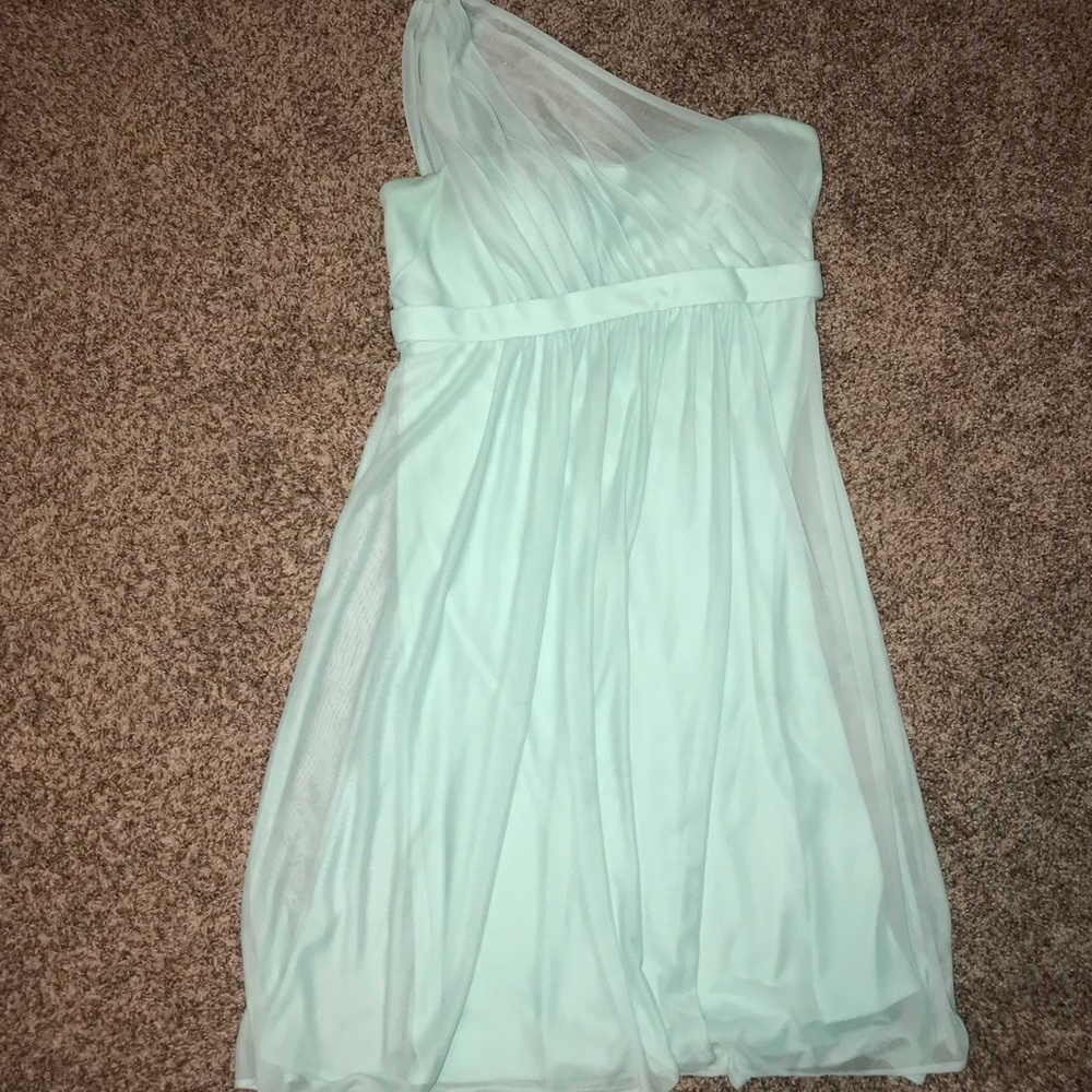 David’s Bridal mint formal dress